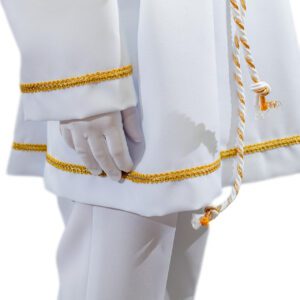 Spodnie komunijne białe (obwód pasa:55-84cm)